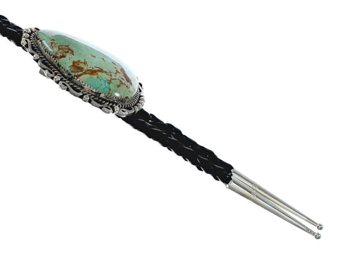 Turquoise Native American Navajo Sterling Silver Bolo Tie NX11646